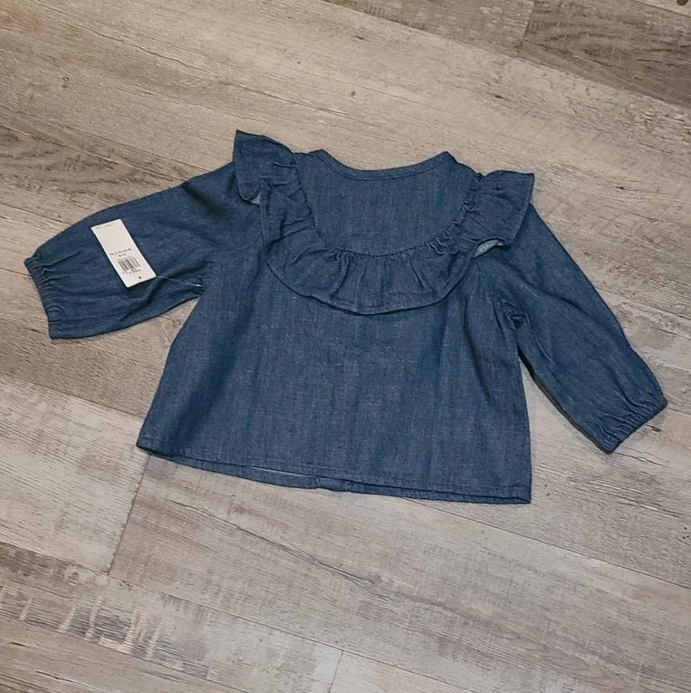 Dark denim toddler shirt